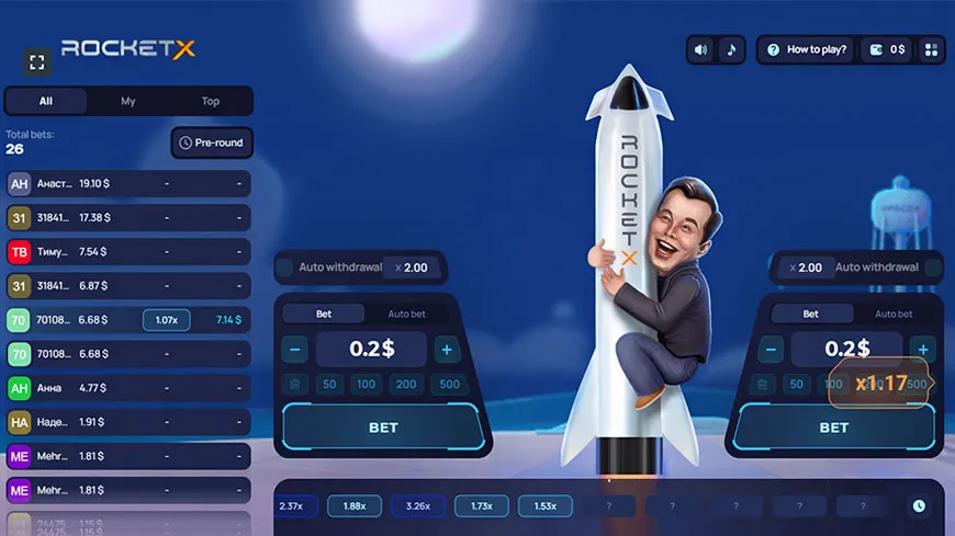 Rocket X Crash Game